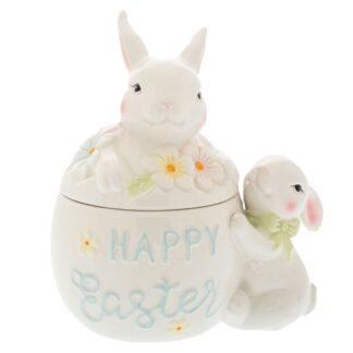 ΚΕΡΑΜΙΚΟΣ ΛΑΓΟΣ ΜΕ ΚΡΕΜ ΑΥΓΟ ΜΕ ΚΑΠΑΚΙ 18Χ13Χ23ΕΚ (HAPPY EASTER)